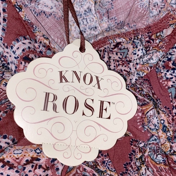 Knox Rose dusty rose floral boho dress new with tags size xsmall - Picture 6 of 11